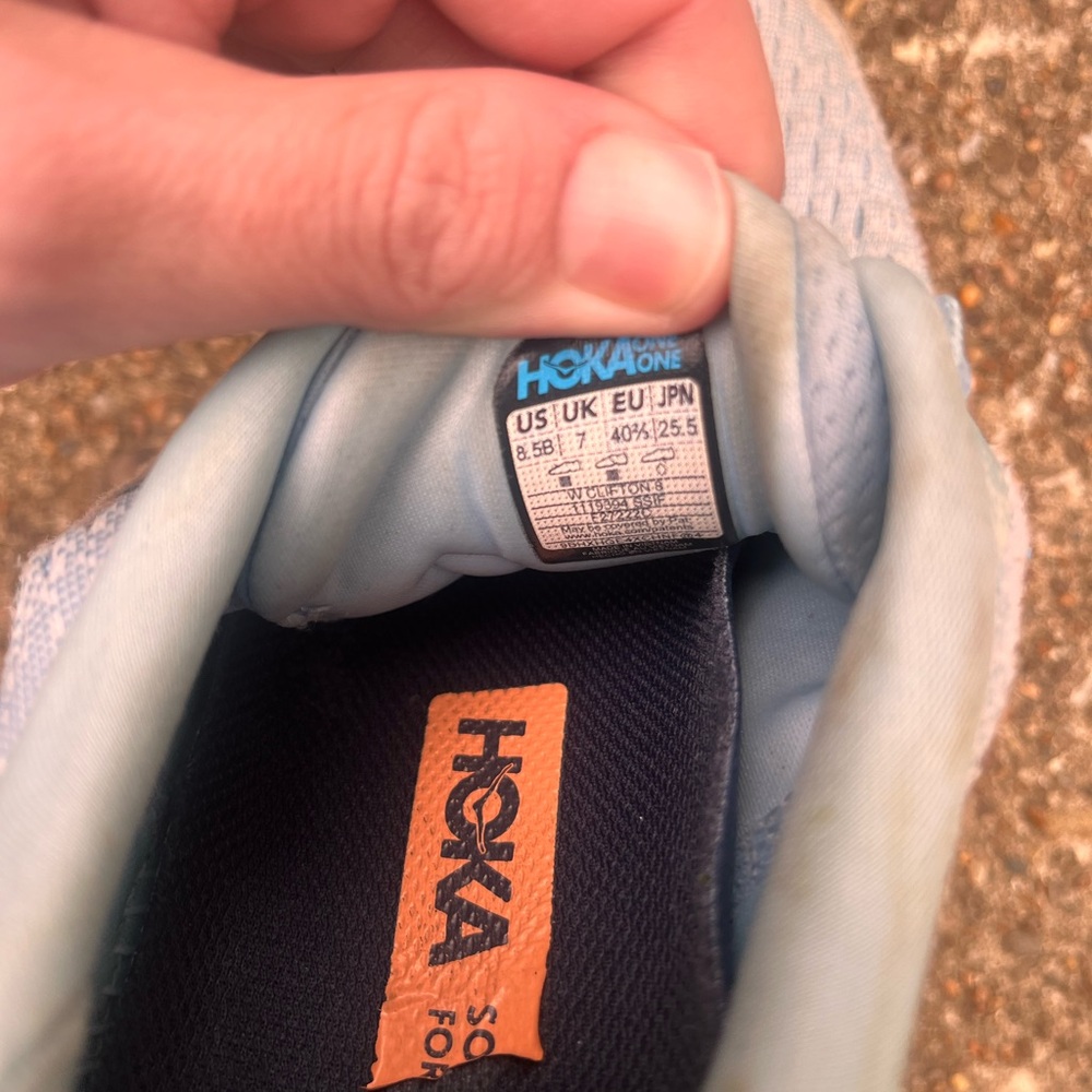 Hoka Women's Athletic Shoes - Light Blue and Orange - Picture 8 of 9